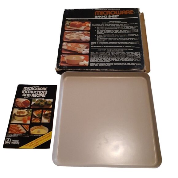 Vintage Anchor Hocking Microware 12" x 12" Baking Sheet PM-444-T1 New Open Box - Picture 5 of 7